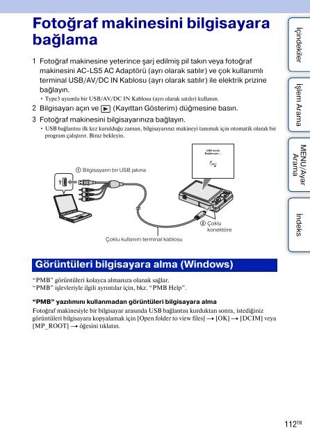 Sony DSC-W380 - DSC-W380 Istruzioni per l'uso Turco