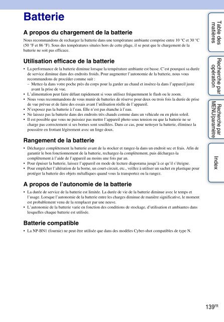 Sony DSC-W380 - DSC-W380 Istruzioni per l'uso Francese