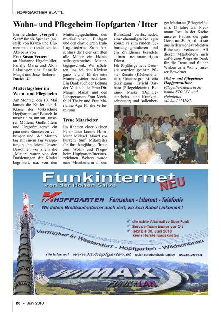 Ausgabe Juni 2010 (9,69 MB) - Gemeinde Hopfgarten - Land Tirol