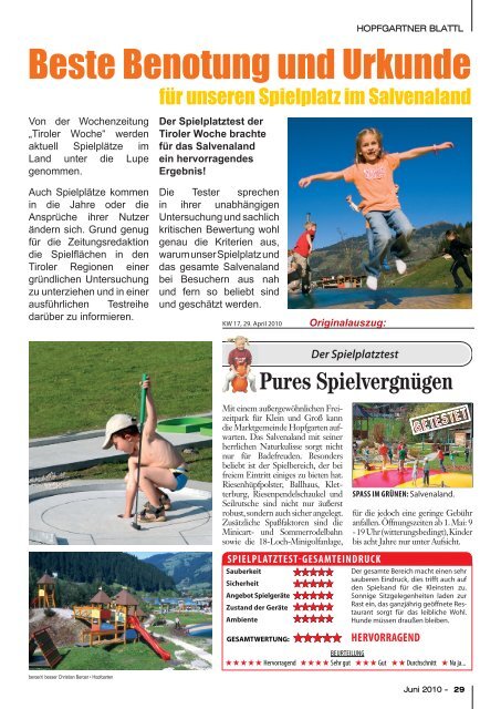 Ausgabe Juni 2010 (9,69 MB) - Gemeinde Hopfgarten - Land Tirol