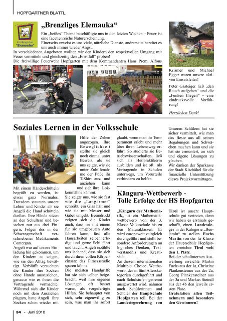 Ausgabe Juni 2010 (9,69 MB) - Gemeinde Hopfgarten - Land Tirol