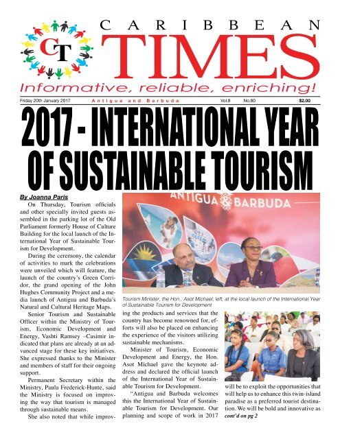 Caribbean Times 80th Issue - Friday 20th January 2017