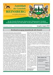 10.08.2011 - der Gemeinde Reinsberg