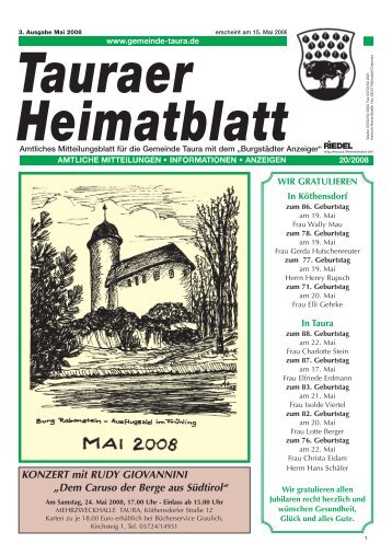 Tauraer Heimatblatt - Burgstädt