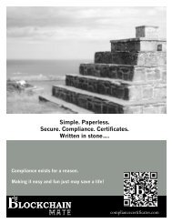 BCM Maritime Asset Certificates Position Paper