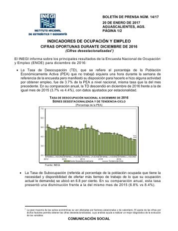 INDICADORES DE OCUPACIÓN Y EMPLEO