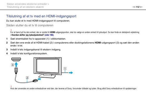 Sony VPCZ23V9R - VPCZ23V9R Istruzioni per l'uso Danese