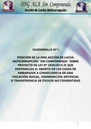 OPINIÓN SOBRE PROYECTO DE LEY QUE DESPENALIZA EL ABORTO EN CASO DE VIOLACIÓN, INSEMINACIÓN ARTIFICIAL O TRANSFERENCIA DE ÓVULOS NO CONSENTIDAS