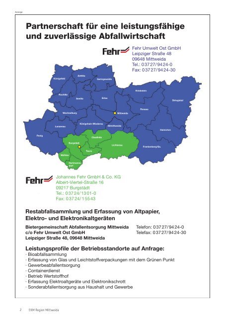 Restabfallsammlung und Erfassung von Altpapier, Elektro