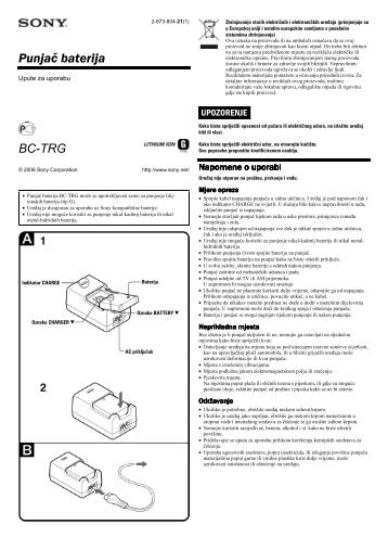 Sony BC-TRG - BC-TRG Istruzioni per l'uso Croato