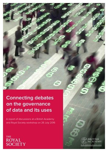 Connecting debates on the governance of data and its uses