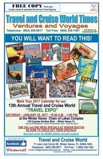 Travel and Cruise World Times Ventures and Voyages