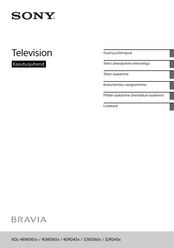 Sony KDL-32RD433 - KDL-32RD433 Istruzioni per l'uso Estone