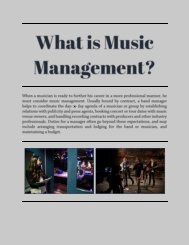 What Is Music Management?