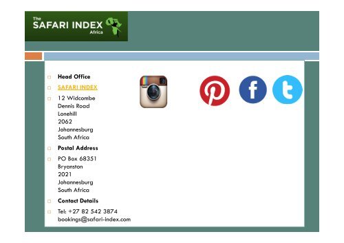 Welcome to Safari Index