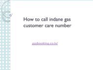 How to call indane gas customer care number