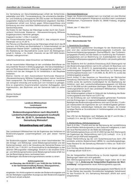 AMTSBLATT - Gemeinde Rossau