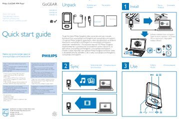 Philips GoGEAR Baladeur MP4 - Guide de mise en route - RUS