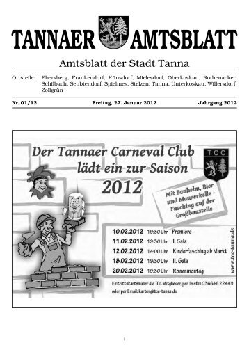 TANNAER AMTSBLATT - Stadtverwaltung Tanna