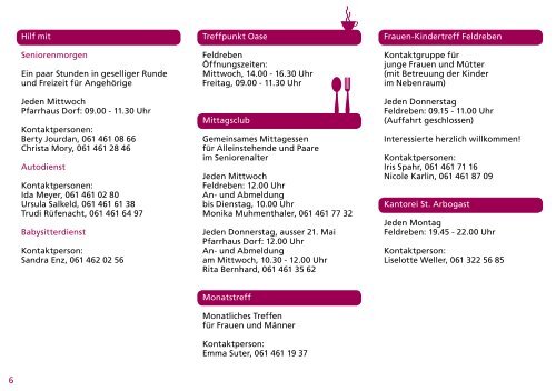 r e f o r m i e r t e - Evangelisch reformierte Kirchgemeinde Muttenz