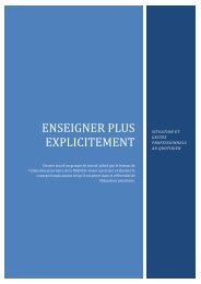 ENSEIGNER PLUS EXPLICITEMENT