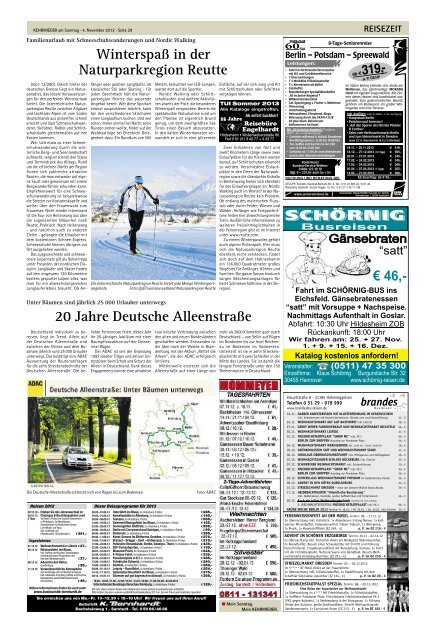 Ausgabe vom 04.11.2012 - Kehrwieder am Sonntag