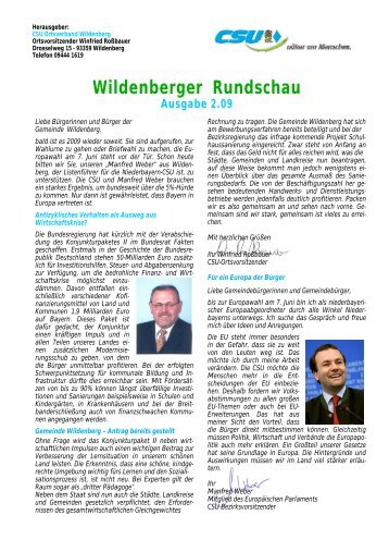 Wildenberger Rundschau Ausgabe 2.09 - CSU