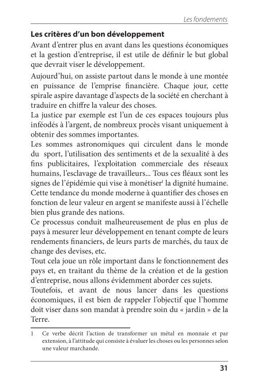 Les fondements Les critè