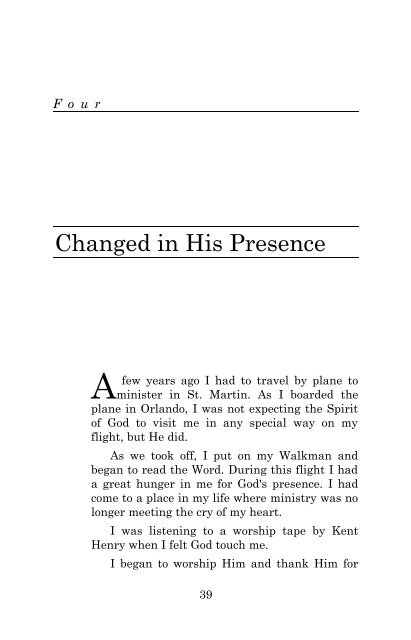 Changed in His Presence - Sam Hinn