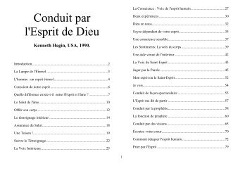 Conduit par l'Esprit de Dieu, Kenneth E Hagin