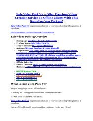 Epic Video Pack V3 Review - SECRET of Epic Video Pack V3
