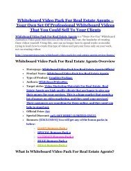 Whiteboard Video Pack For Real Estate Agents Review-$32,400 bonus & discount