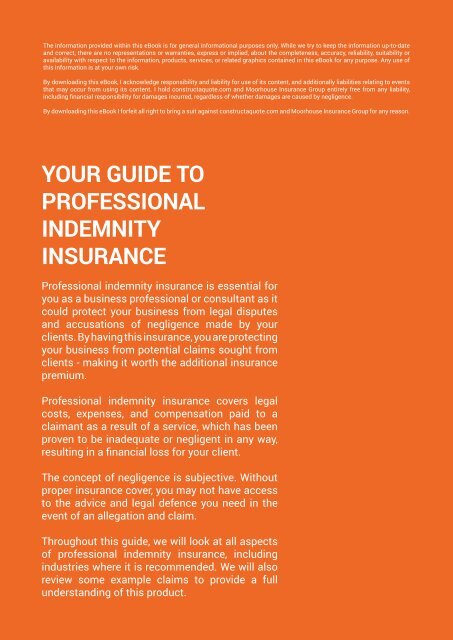 Professional Indemnity Insurance Ultimate Guide
