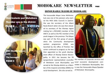 Mohokare Municipality Newsletter - 2016/17