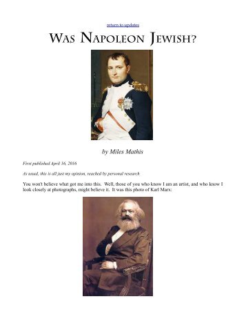 Napoleon Jewish?