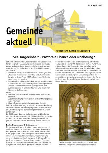 Pastorale Chance oder Notlösung? Gemeinde aktuell - St. Johannes