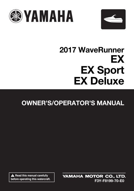 Yamaha EX Deluxe - 2017 - Manuale d'Istruzioni English