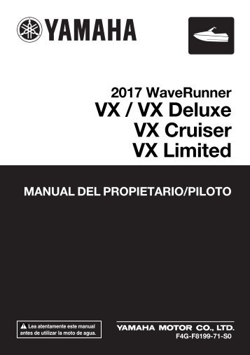 Yamaha VX - 2017 - Manuale d'Istruzioni EspaÃ±ol