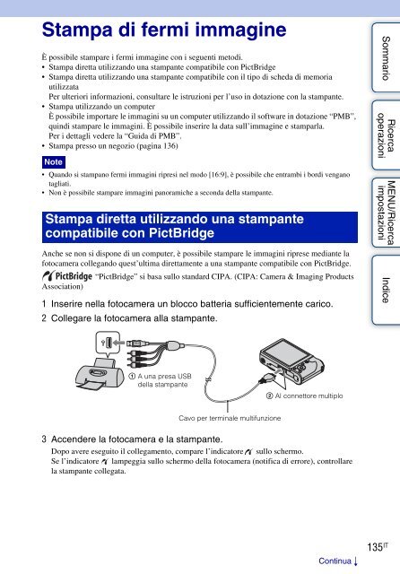 Sony DSC-HX5V - DSC-HX5V Istruzioni per l'uso