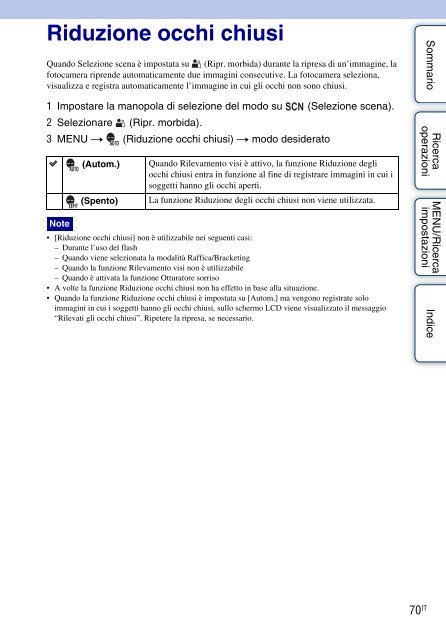 Sony DSC-HX5V - DSC-HX5V Istruzioni per l'uso