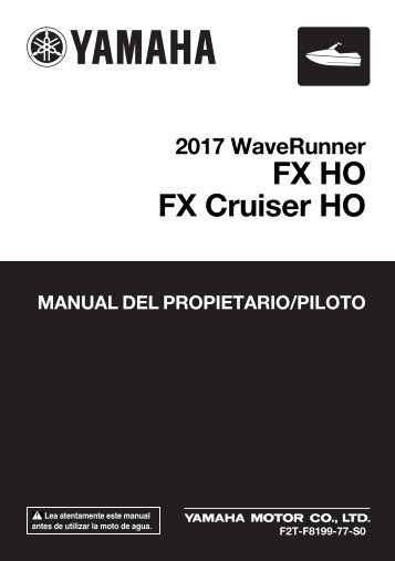Yamaha FX HO - 2017 - Manuale d'Istruzioni EspaÃ±ol