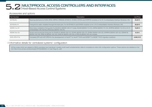 Access Control Catalog 2017 - version 4.5.2 (EUR – FOB Madrid)