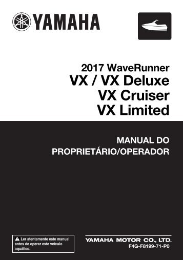 Yamaha VX Cruiser - 2017 - Manuale d'Istruzioni PortuguÃªs