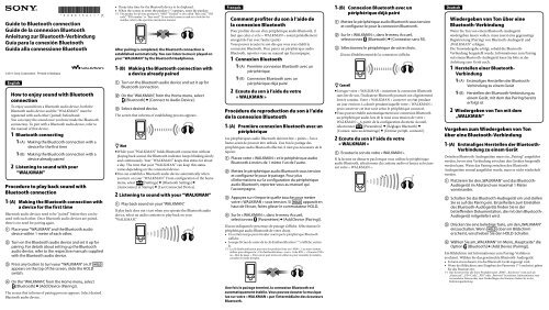 Sony NWZ-S764 - NWZ-S764 Istruzioni per l'uso Inglese