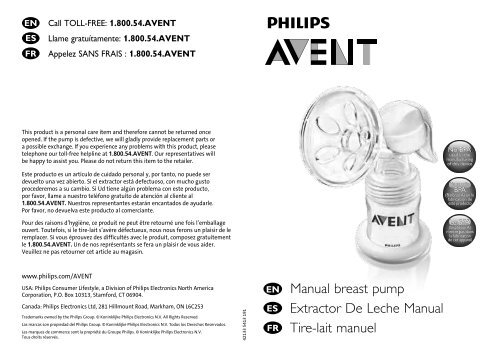 Philips Avent Tire-lait manuel - Mode d&rsquo;emploi - ASP