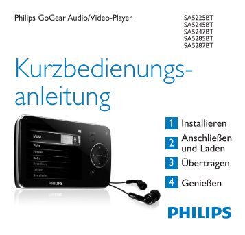 Philips GoGEAR Baladeur vidÃ©o MP3 numÃ©rique - Guide de mise en route - DEU
