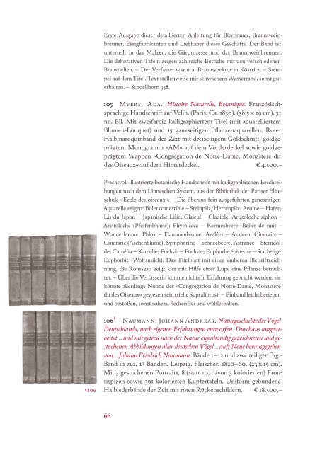 Schöne und wertvolle Werke der Wissenschaftsgeschichte - Katalog 212