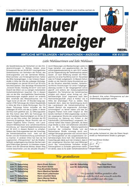 Mühlauer Anzeiger - Burgstädt