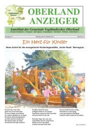 OBERLAND ANZEIGER - Gemeinde Vogtländisches Oberland