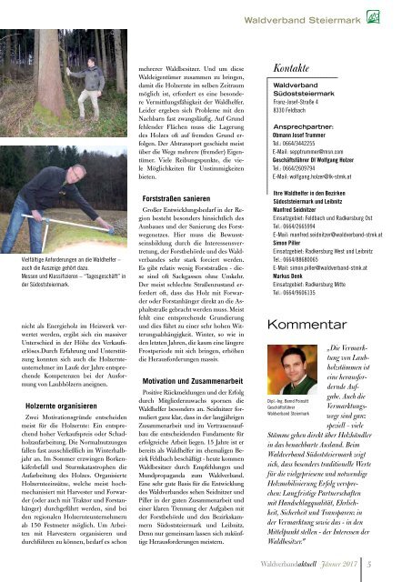 Waldverband Aktuell - Ausgabe 2017-01